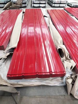 20-275 g/m2 Rivestimento di zinco Galvanizzato Metallo ondulato PPGI Piastra di copertura in acciaio con piena durezza e copertura in colore