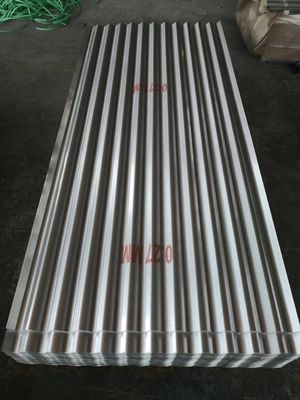 Rivestimento di zinco 30-275 g/m2 Tavola di copertura in acciaio galvanizzato corrugato di tipo trapezoidale ad alta resistenza per edifici impermeabili