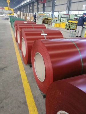 Coil di acciaio preverniciato Gl / PPGl / Coil di acciaio galvanizzato rivestito di colore con modelli personalizzabili e spessore da 0,1-1,5 mm