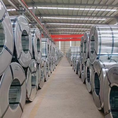 20-275 g/m2 bobina di acciaio zincato galvanizzato SGCC DX51D GI Lunghezza della bobina richiesta dal cliente Spangolo medio