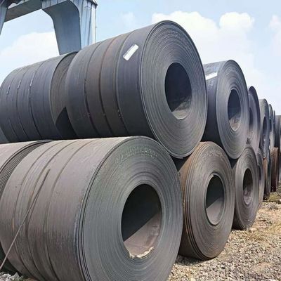 Prime Low Carbon HRC ASTM A36 Q195 Q235 SS400 Spessore 0,8-300 mm Acciaio mite MS bobina di acciaio laminata a caldo per piastra di contenitore