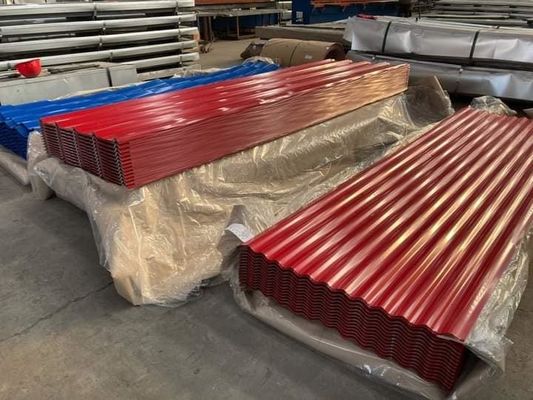 Z180 DX51D DC51 SGCC Fogli di tetto galvanizzato ondulato PPGI con colore e tolleranza Ral ± 1%