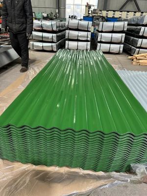 PPGI pannelli di tetto rivestiti a colori con profondità di corrugato da 15 mm a 18 mm e trattamento Unoil in ASTM Z30 0,1-1,0 mm