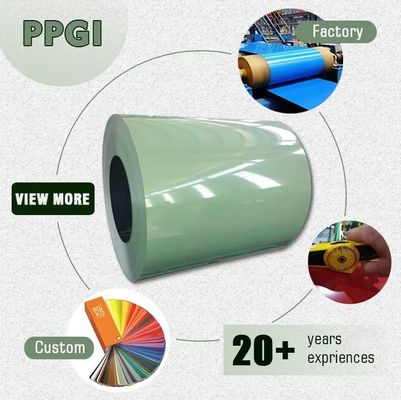Z30-Z40 Rivestimento PPGI PPGL RAL6018 RAL6032 bobina di acciaio galvanizzato pre-tinto per il vostro prossimo progetto di costruzione