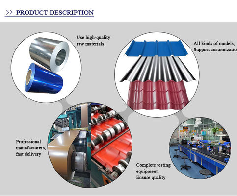 Discounted ASTM AISI SGCC RAL Color Galvanized corrugated Sheets e PPGI Color Steel Tiles Larghezza 600-1100mm a prezzi diretti