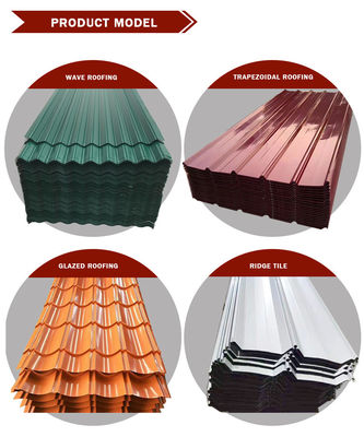 Colore Acciaio PPGI Piastra di tetto Resistenza alla trazione 600MPA Spessore 0,1-1,0 mm Vari colori e dimensioni Opzioni personalizzabili