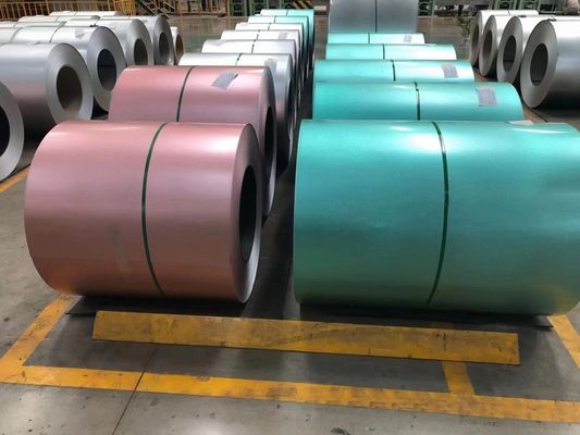 PPGL Color Coating Sheet PPGI bobine di acciaio galvanizzato bobine di acciaio Superficie richiesta dal cliente liscia A653 G60 S350GD 0.2MM 0.3MM 0.4MM