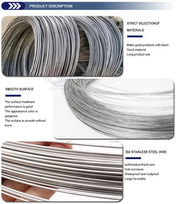 Diretto 304 304L 316 316L filo in acciaio inossidabile con tolleranza ± 1% e AiSi standard