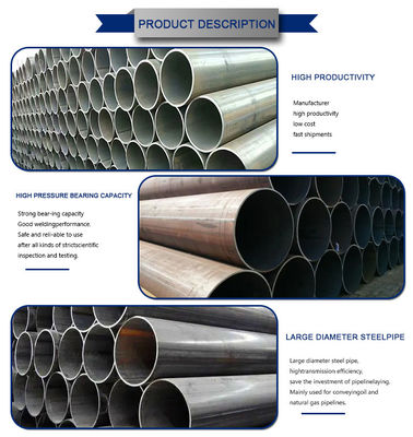 Diametro esterno 219-3048 mm Servizio di lavorazione della piegatura Tubo di metallo laminato a caldo Tubo saldato a cucitura retta per materiali da costruzione