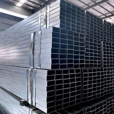 Q235B Q345 ST52 100*100 Tubo in acciaio galvanizzato 90mm GI Tubo di tubi di acciaio vuoto quadrato rotondo saldato con tecnica laminata a freddo