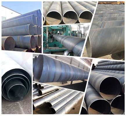 5 mm-30 mm di spessore SSAW tubi di acciaio saldato per il trasporto di fluidi a bassa pressione di petrolio e gas naturale