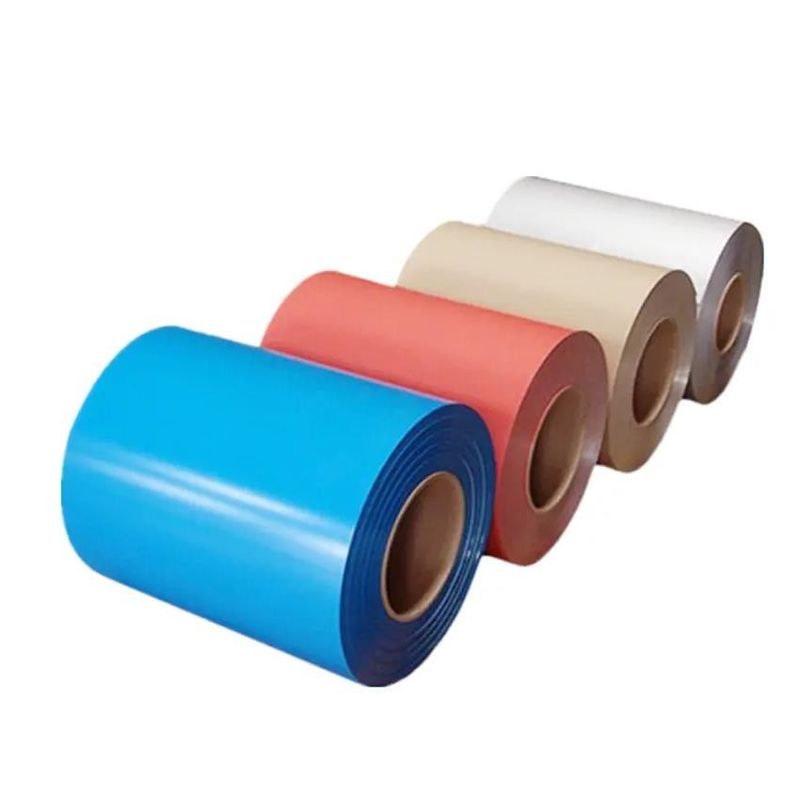 Superficie galvanizzata rivestita PPGI COIL ROLL Dx51d Dx52D 0,4 mm 0,5 mm 0,6 mm bobine di acciaio pre-pintate per materiali da costruzione